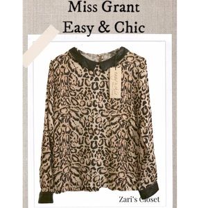 NEW Made in Italy Blouse Miss Grant Blouse NEW WITH TAGS Women Size M